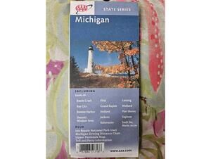 Vintage AAA Michigan- Road Map - 2002 EUC